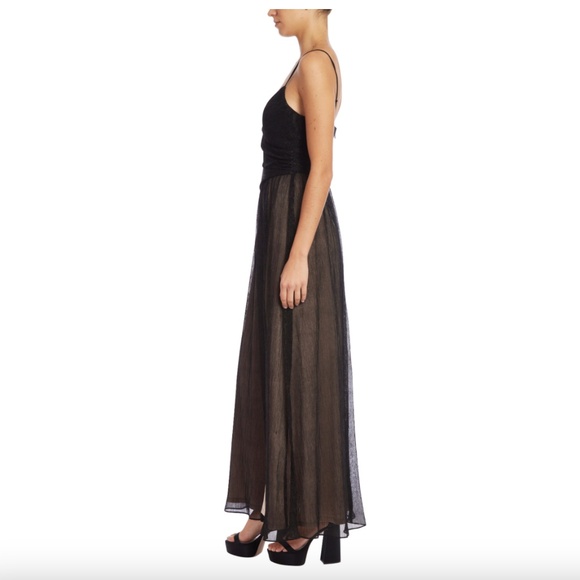 Jewel Badgley Mischka Metallic Maxi Dress with Side Slit - NWT, but Flawed - 14 - Picture 2 of 16